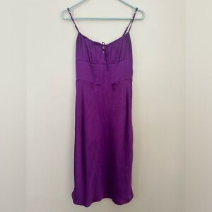 Wilfred Aritzia Magenta Satin Dress, size 2